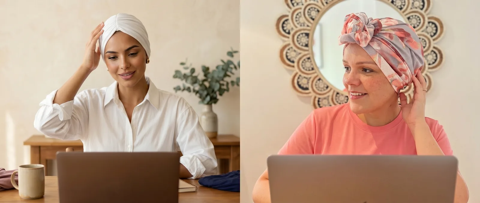 Customer on a video consultation with Layelle's founder Diana